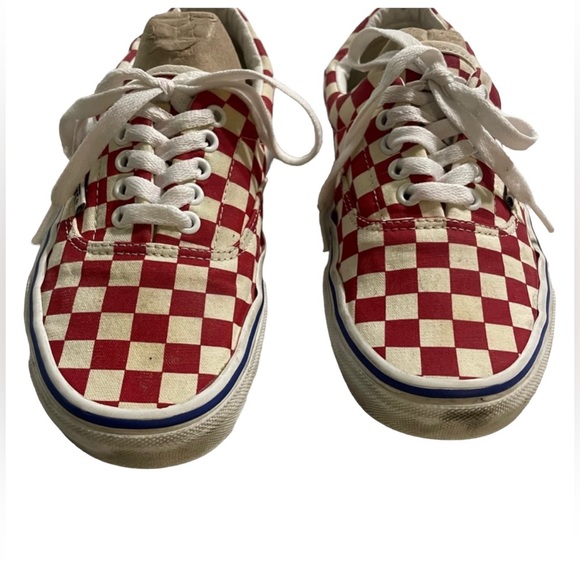 Red White Blue Custom Vans Size 8.5 - Picture 3 of 6